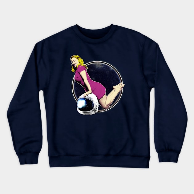 Pinup a Space Siren Crewneck Sweatshirt by Flush Gorden